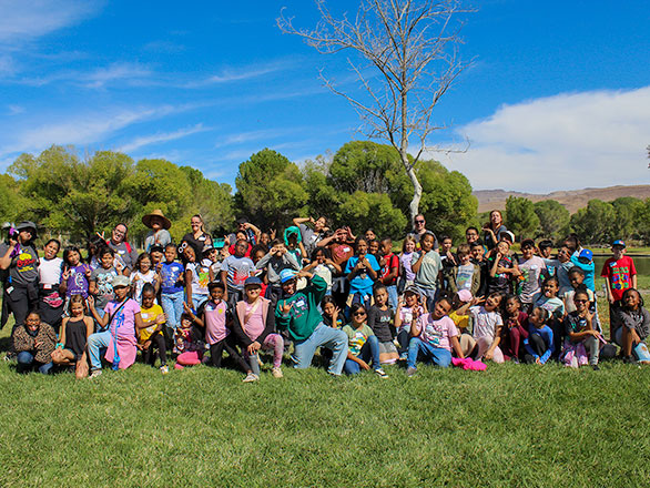 group photo of campers