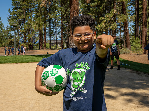camper showing off their soccer skills