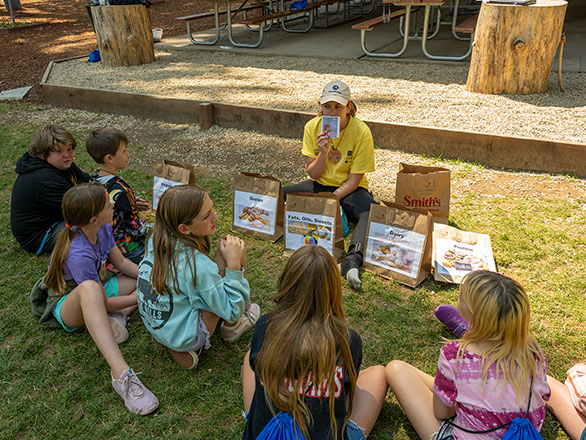 campers learning about food groups
