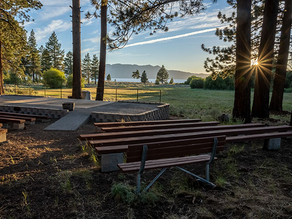 ampitheator look out at the lake