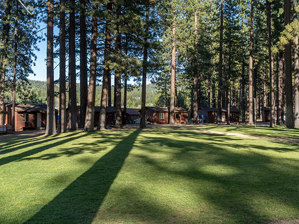 boy cabins from main lodge
