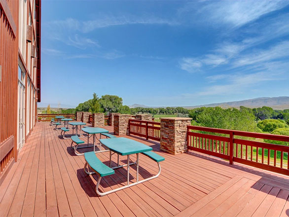 first floor deck looking north